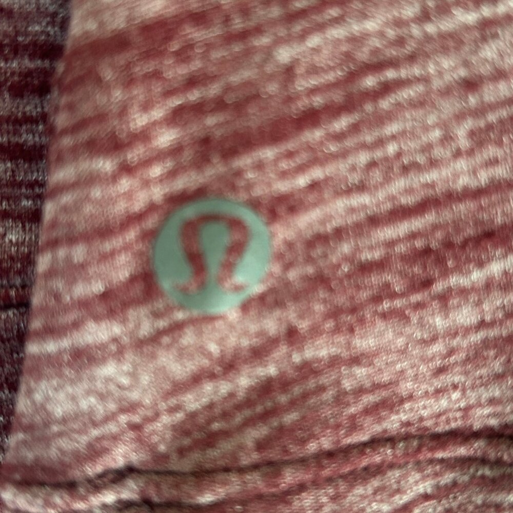 Lululemon &go Take-Off Long Sleeve, color: Heathered Bordeaux Drama, sz 8 - Picture 14 of 16